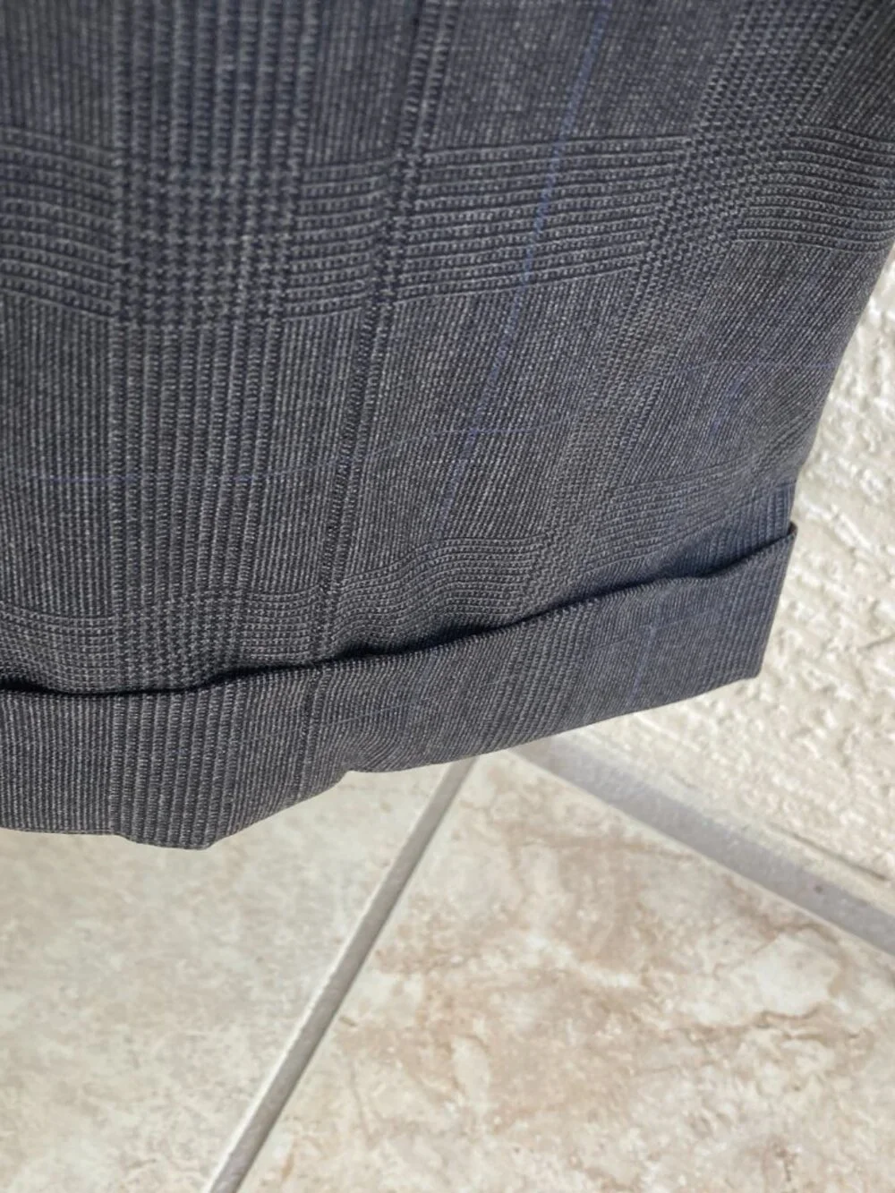 Brooks Brothers Two Pc Suit 42R Wool Charcoal Blue Tints 44